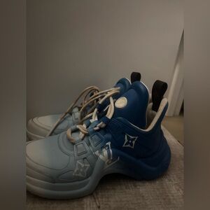 Louis Vuitton Blue and Cream Women’s Athletic Sneakers
